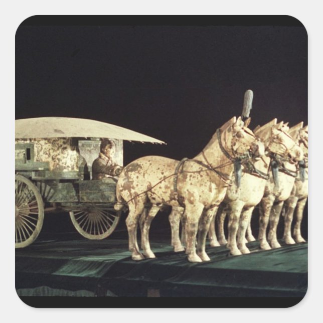 Sticker Carré Armée de terre cuite, dynastie Qin (Devant)