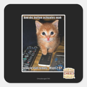 Sticker Carré Armée des robots mauvais