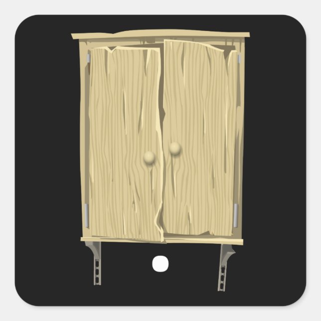 Sticker Carré Armoire murale pour sac à rayures (Devant)