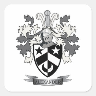 Sticker Carré Armoiries d'Alexander Family Crest