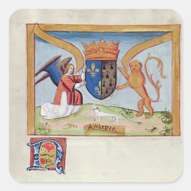 Sticker Carré Armoiries d'Anne de Bretagne 1515 (Devant)