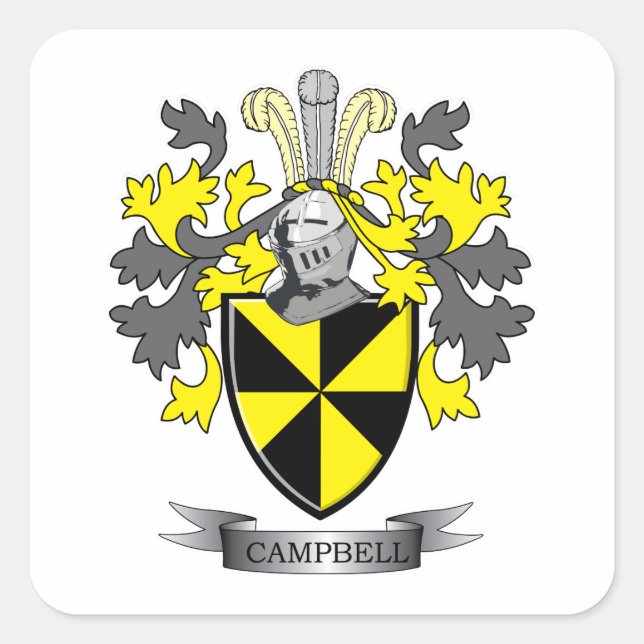 Sticker Carré Armoiries de Campbell Family Crest (Devant)