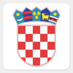 Sticker Carré Armoiries de Croatie
