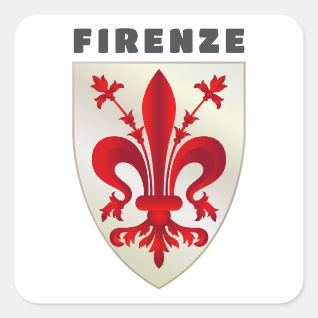 Sticker Carré Armoiries de Firenze (Devant)
