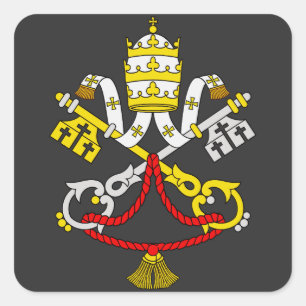 Sticker Carré Armoiries de la Cité du Vatican