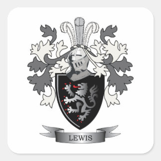 Sticker Carré Armoiries de Lewis Family Crest