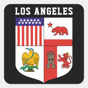 Sticker Carré Armoiries de Los Angeles