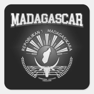 Sticker Carré Armoiries de Madagascar