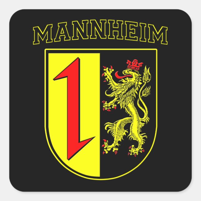 Sticker Carré Armoiries de Mannheim (Devant)