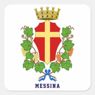 Sticker Carré Armoiries de Messine, Sicile