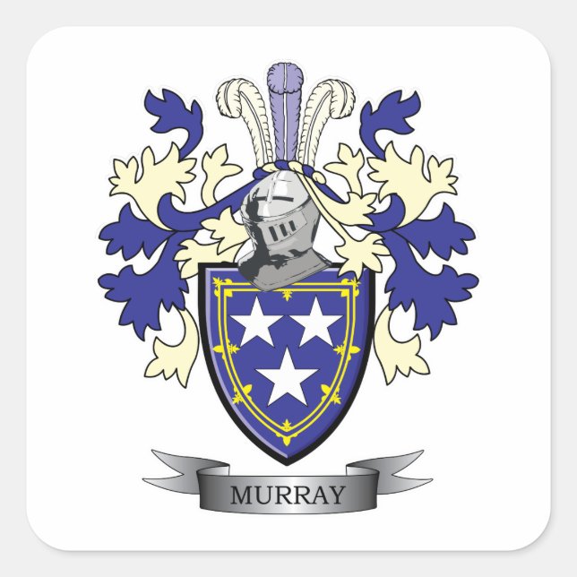 Sticker Carré Armoiries de Murray Family Crest (Devant)