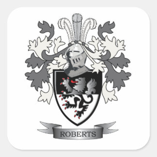 Sticker Carré Armoiries de Roberts Family Crest