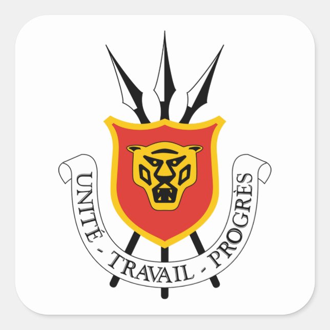 Sticker Carré Armoiries du Burundi (Devant)