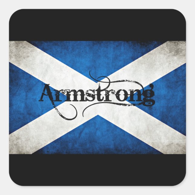 Sticker Carré armstrong grunge flag (Devant)
