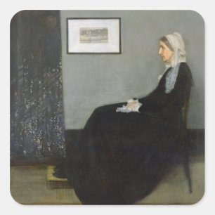 Sticker Carré Arrangement en gris et noir no 1