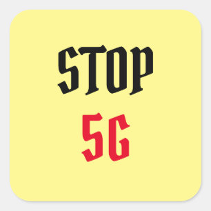 Sticker Carré Arrêter 5G