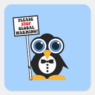 Sticker Carré arrêter le réchauffement climatique