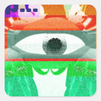 Sticker Carré Arrêtez !