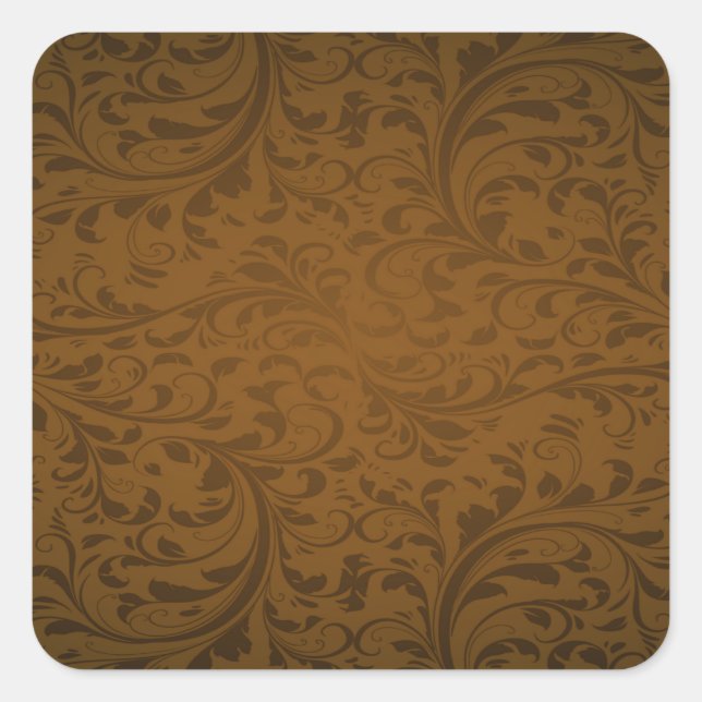 Sticker Carré Arrière - plan couleur chocolat (Devant)