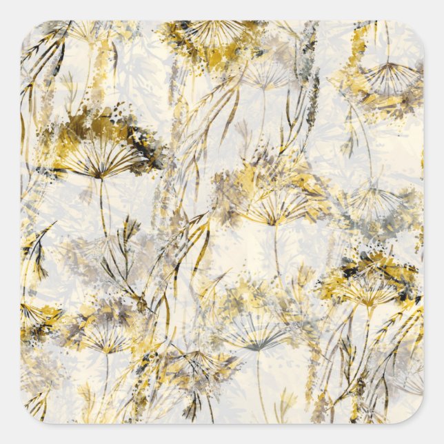 Sticker Carré arrière - plan d'aquarelle Abstraite : dandelion,  (Devant)