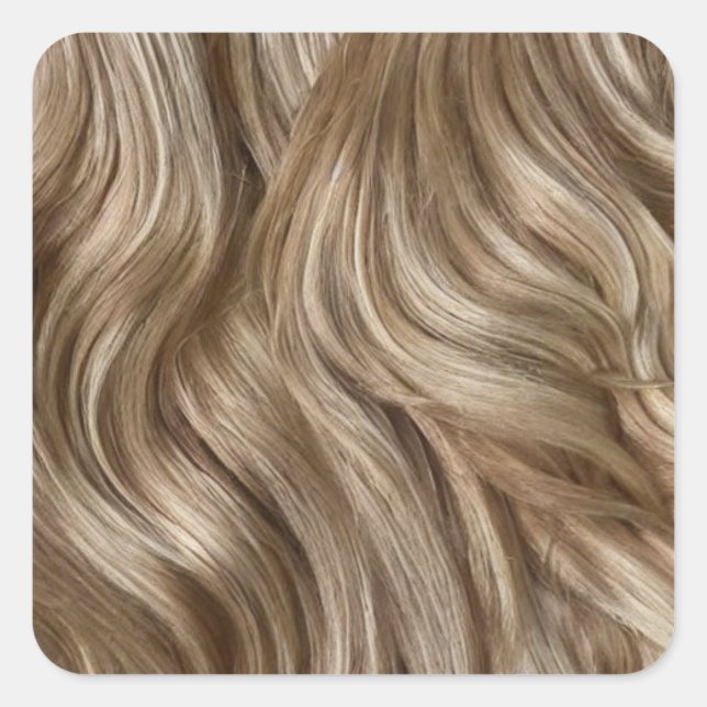 Sticker Carré Arrière - plan de cheveux blond (Devant)