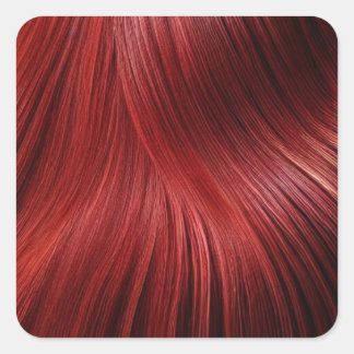 Sticker Carré Arrière - plan de cheveux rouges