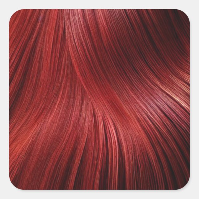 Sticker Carré Arrière - plan de cheveux rouges (Devant)