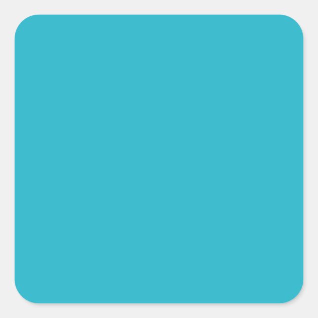 Sticker Carré Arrière - plan de couleur de tendance Turquoise bl (Devant)