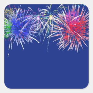Sticker Carré Arrière - plan Fireworks