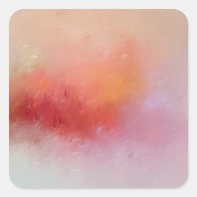 Sticker Carré Art Abstrait moderne Blank Modèle bleu rose rouge (Devant)