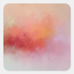 Sticker Carré Art Abstrait moderne Blank Modèle bleu rose rouge