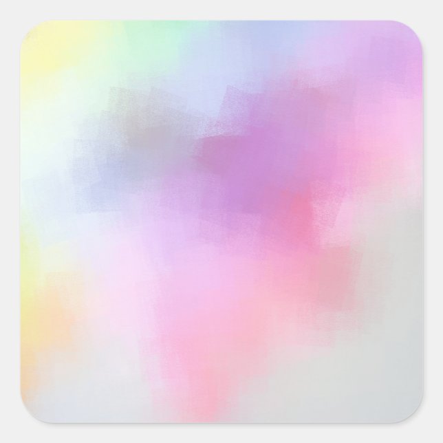 Sticker Carré Art Abstrait moderne élégant noir coloré (Devant)