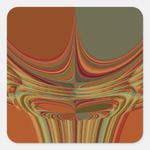 Sticker Carré Art contemporain africain Terre