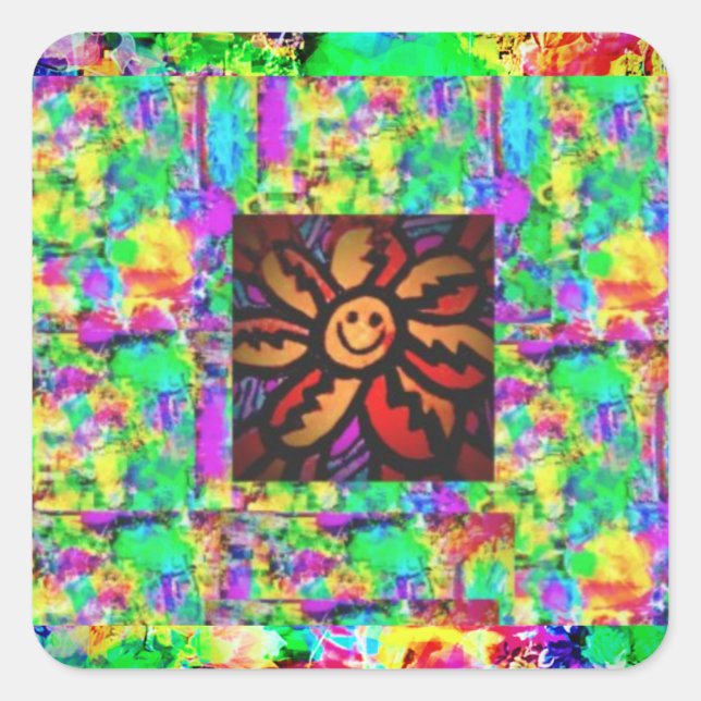 Sticker Carré Art cool (Devant)