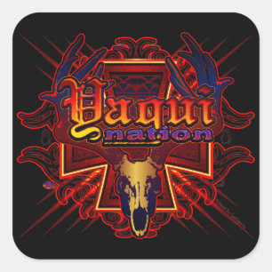 Sticker Carré Art d'autocollant de conception de crâne de cerfs