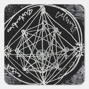 Sticker Carré art de la transmutation alchimique