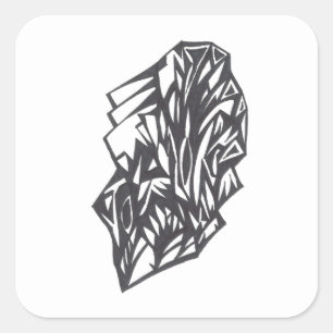 Sticker Carré Art de tatouage tribal abstrait en marqueterie noi