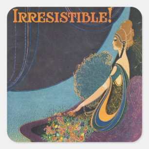 Sticker Carré Art Déco Mavis Parfum Publicité