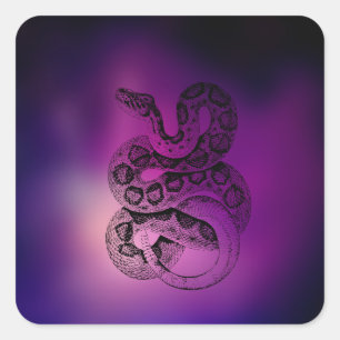 Sticker Carré Art des serpents