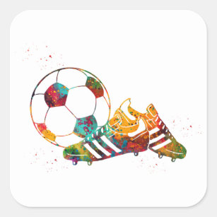 Sticker Carré Art du football