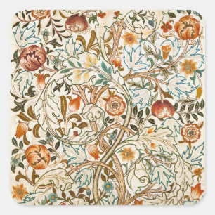 Sticker Carré Art floral acanthus vintage de William Morris