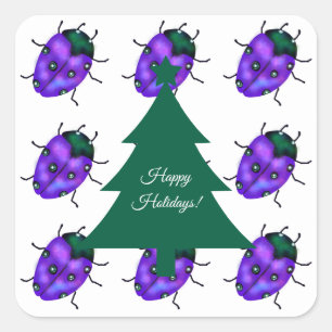 STICKER CARRÉ ART LADYBUG