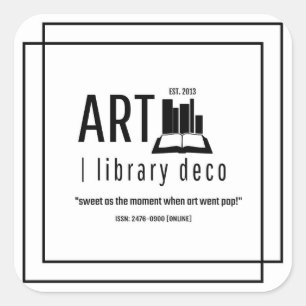 Sticker Carré ART   library deco™ - Le logo original