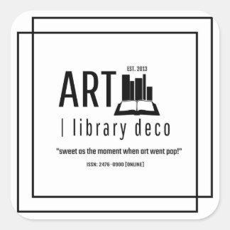 Sticker Carré ART | library deco™ - Le logo original