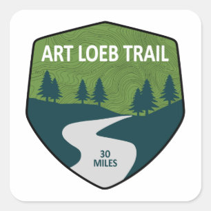 Sticker Carré Art Loeb Trail Caroline du Nord