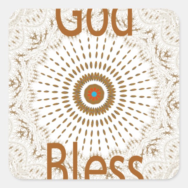 Sticker Carré Art Motif Africain Traditionnel Imprimer (Devant)