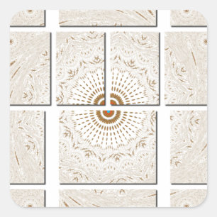 Sticker Carré Art Motif Africain Traditionnel Motif Motif Mosaïq