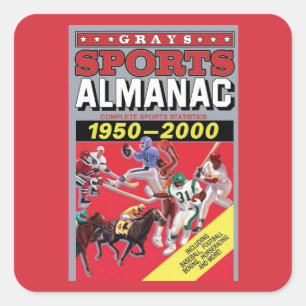 Sticker Carré Art mural métallique Almanach sportif