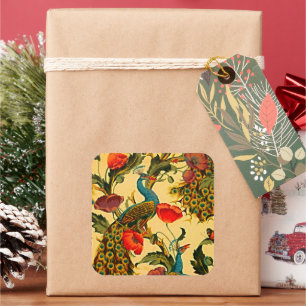 Sticker Carré Art Nouveau Elégance : Sidewall, The Peacock, 1896