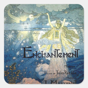 Sticker Carré Art nouveau enchanteur